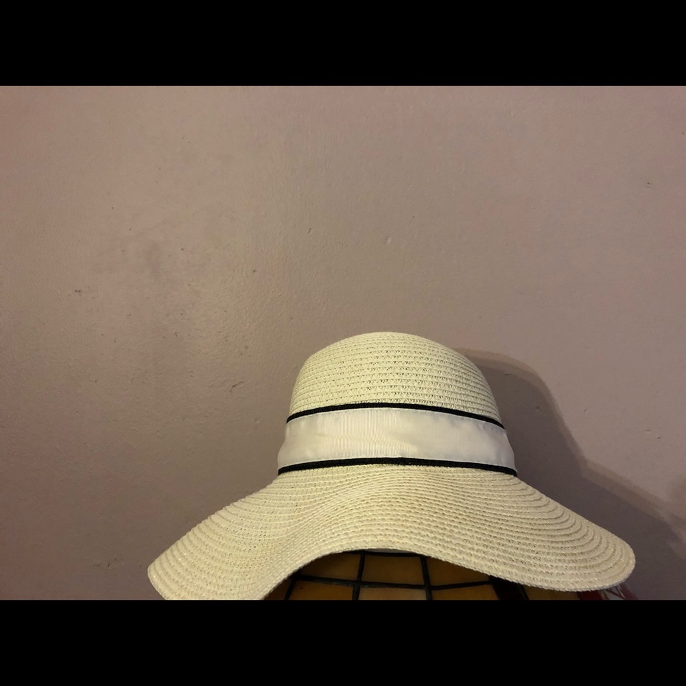 Ivory and black hat